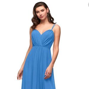 Azazie Lexy Bridesmaid Dress-Blue Jay Size A10